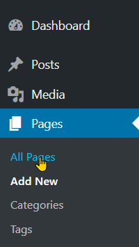 How to Remove Sidebar from Pages Step 1