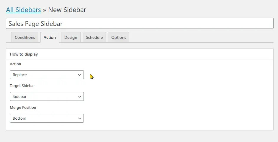 removing the sidebar using a plugin step 7