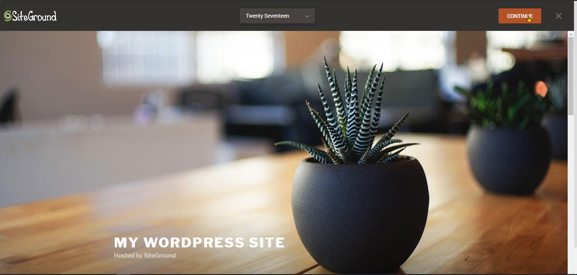 Installing WordPress on SiteGround Step 8.1
