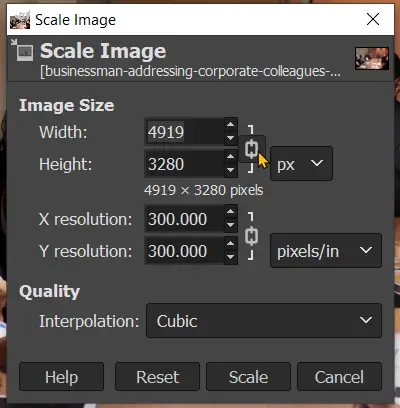 How to optimize an image with Gimp Step-3