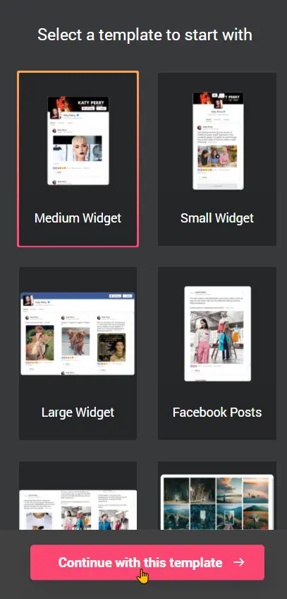 How To Create a Facebook Feed Widget Step 4