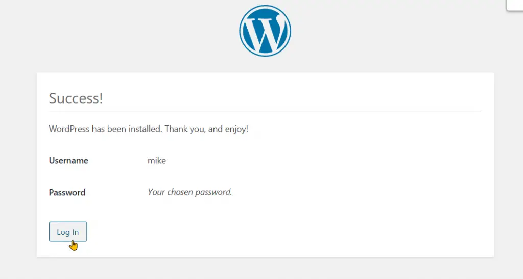 Configure WordPress On Your Local Web Stack Step 5