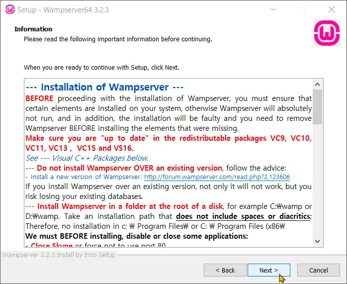 Download and Install WampServer Step 8