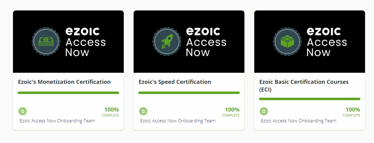Ezoic Access Now Training