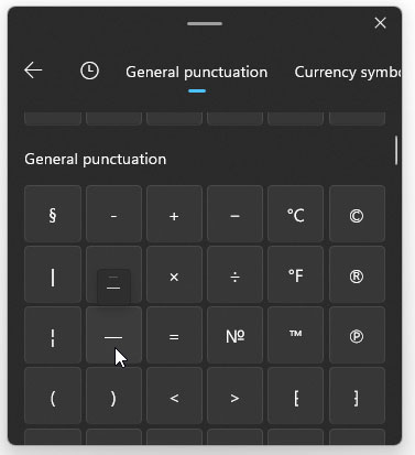 Insert An Em Dash Using The Windows Emoji Keyboard Step-4