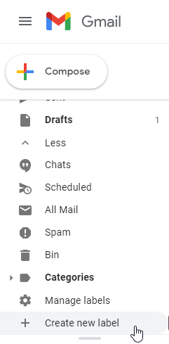 Use The Gmail Labels Feature To Hide Emails Step-1