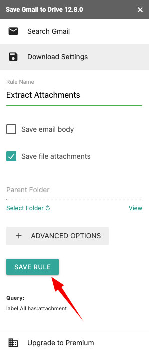Configure The Save Emails And Attachments Extension Step-11
