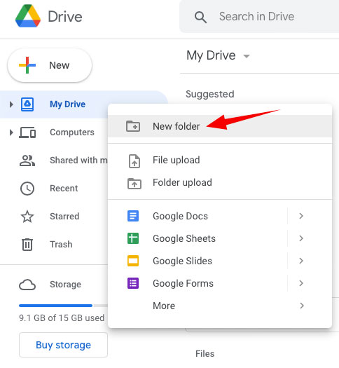 Create A New-Folder In Google Drive To Store Extracted Attachments Step-2