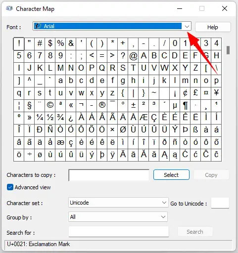 Insert Special Characters In Gmail With Character Map Step 3