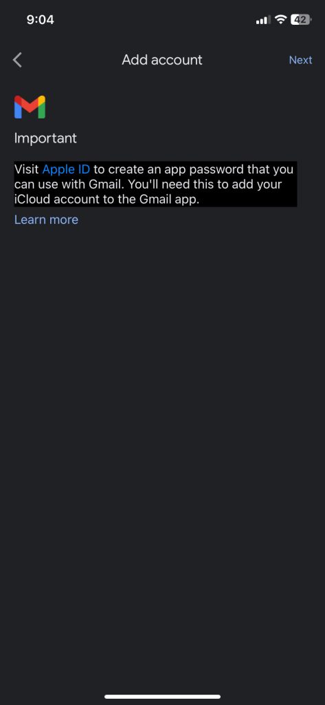 How To Add Your iCloud Email To Gmail Using The Mobile App Step 05