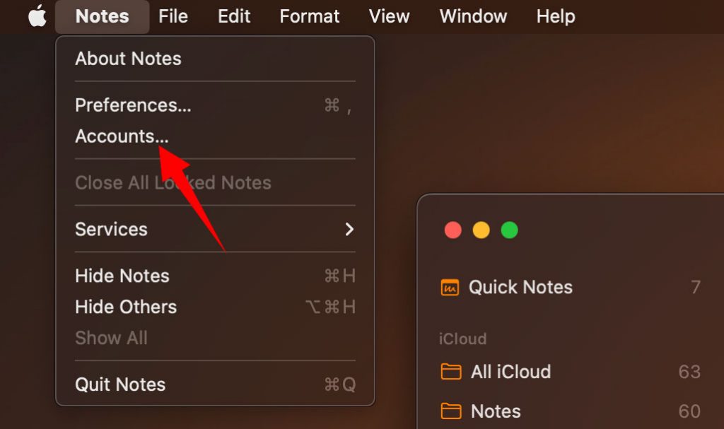 Move Notes From iCloud To Gmail Using A Mac Step 03