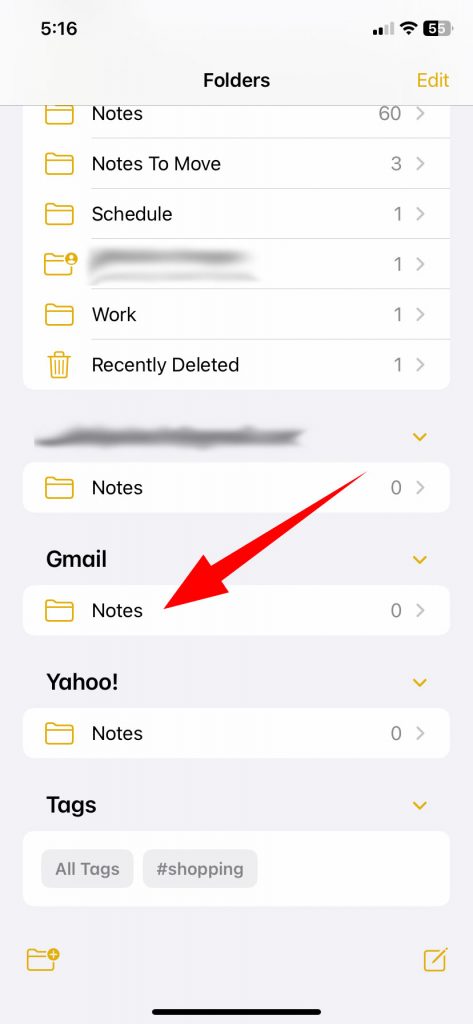 Move Notes From iCloud To Gmail Using An iPhone Step 12