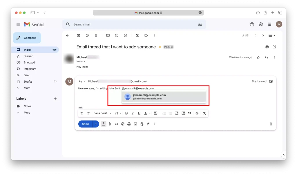 Use Gmail's Mention Feature Step-6