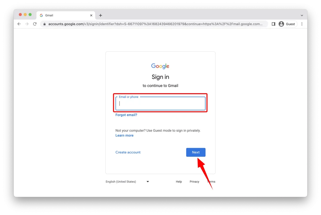 log in to another Gmail account without using the add account feature Step-4