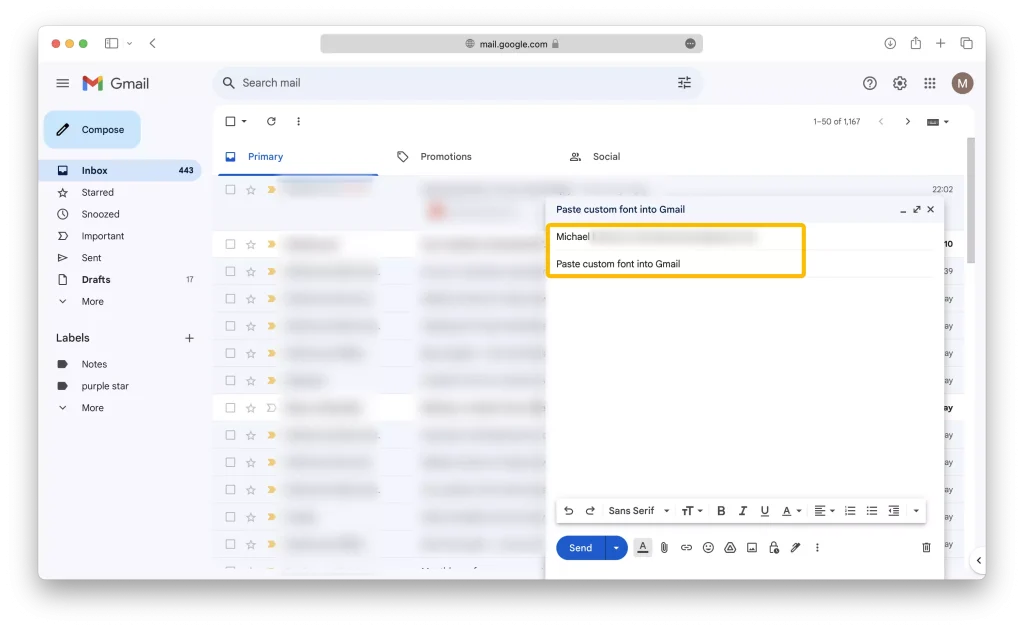 Copy & Paste Your Email into The Gmail Compose Box and Send It 03