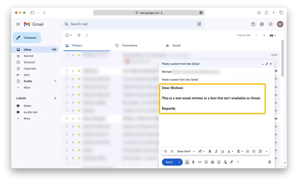 Copy & Paste Your Email into The Gmail Compose Box and Send It 04
