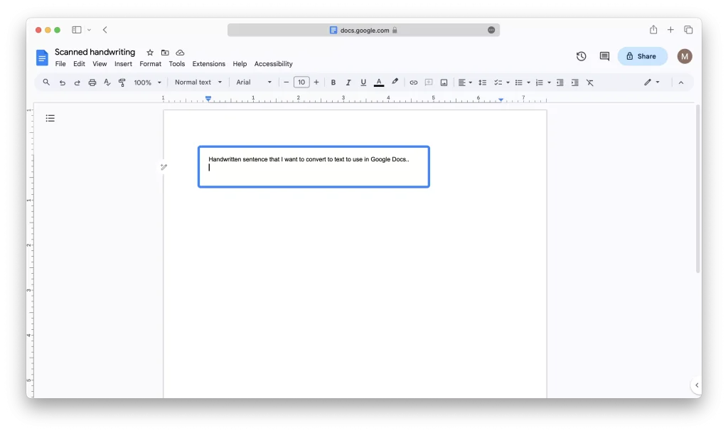Transfer Converted Text To Google Docs From macOS Notes App 06