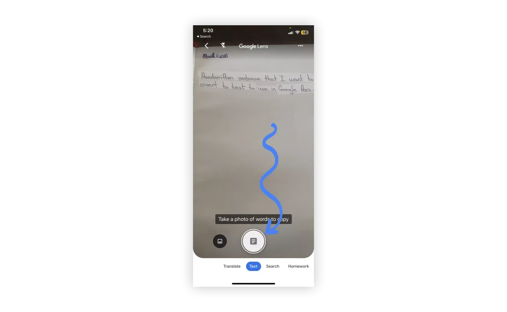 Using Google Lens to Convert Handwriting to Text 04