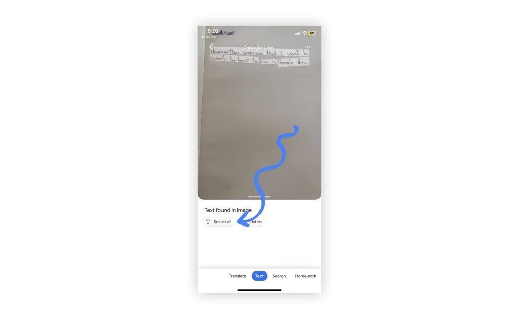 Using Google Lens to Convert Handwriting to Text 05