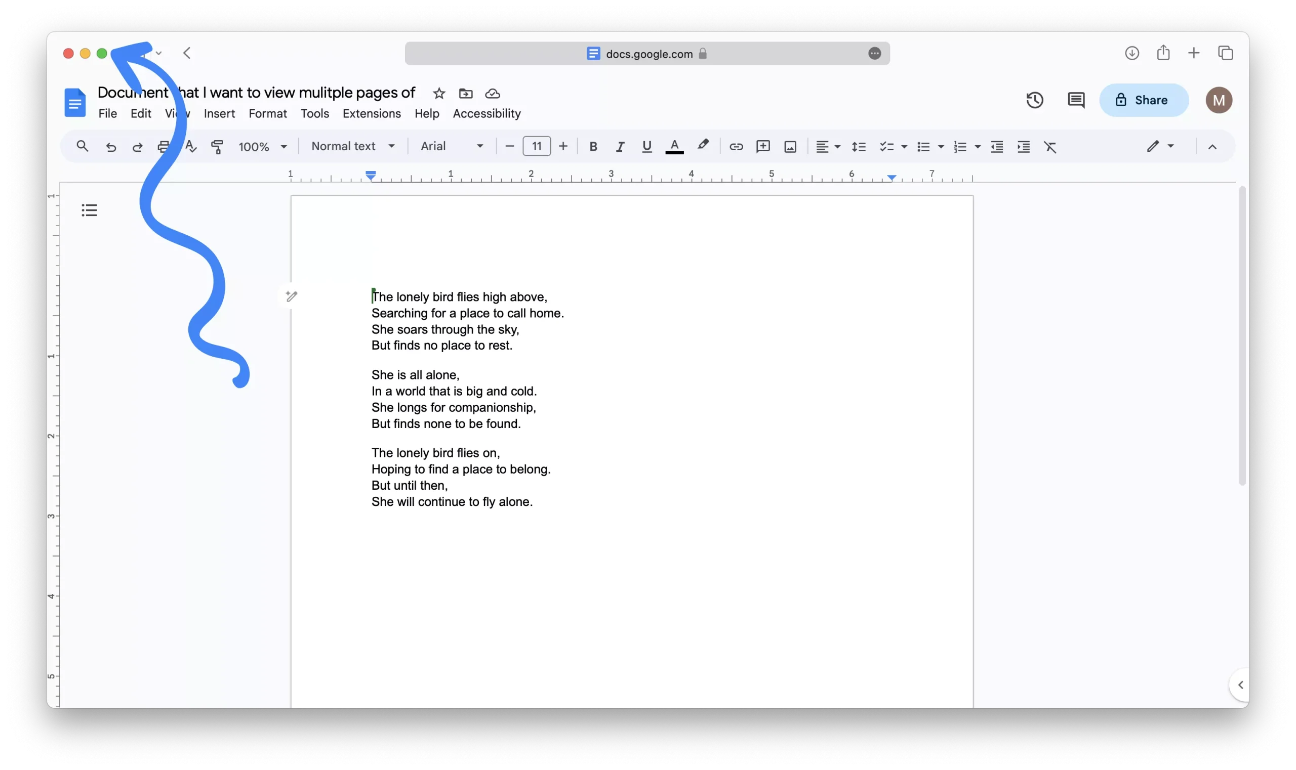 Using Split View To View Pages Side By Side In Google Docs (Mac) 05