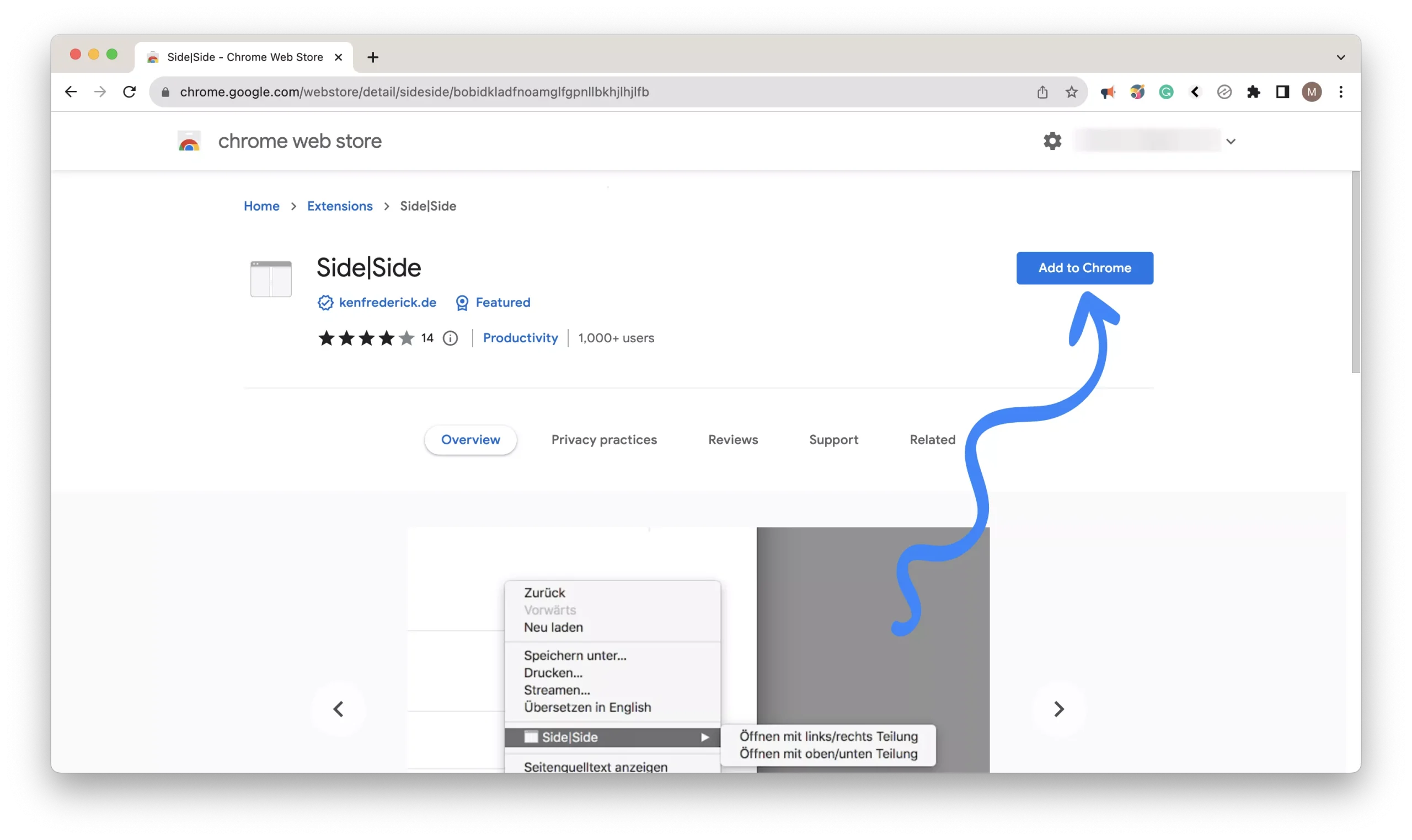 Using The Side|Side Google Chrome Extension To View Pages Side By Side 03